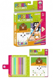 Ζωγραφική Pixel Pictures με 15 Σχέδια&10 Χρώματα 17x2x20εκ. Toy Markt 71-3188