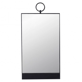 Καθρέπτης Τοίχου Μεταλλικός Μαύρος ESPIEL 40x2,5x81εκ. REF208