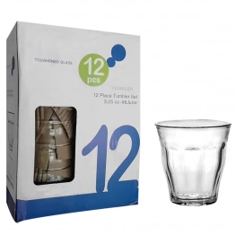 Ποτήρι Κρασιού Σετ 12τμχ Γυάλινο Διάφανο 90ml Homie 80-2014