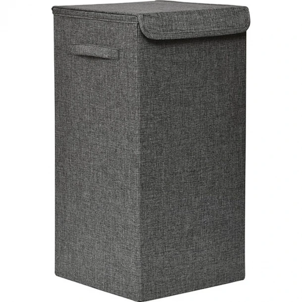Καλάθι Απλύτων Αναδιπλούμενο MDF Γκρι Με Υφασμάτινη Επένδυση 35x35x60εκ. MRShome DS-2699000