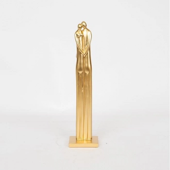 Διακοσμητικό Επιτραπέζιο Ζευγάρι Polyresin Χρυσό 6,8x5,5x28,5εκ. ESTHETI 752-27130