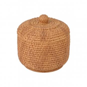 Δοχείο Για Βαμβάκι Ρητίνης Rope 10x10x10,6εκ. Estia 02-25816