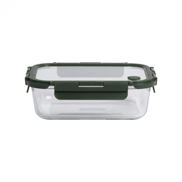 Φαγητοδοχείο Γυάλινο 1510ml-22,1x16,5x6,6εκ. Olive Click & Seal Estia 01-39677