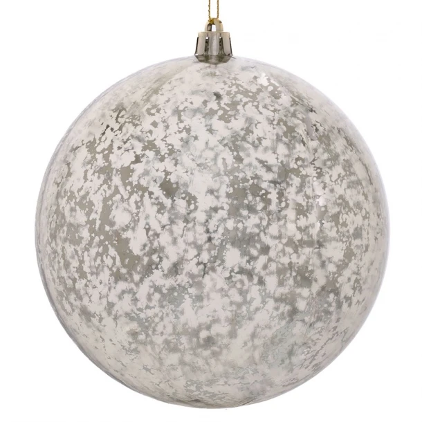 Χριστουγεννιάτικη Μπάλα Πλαστική Αντικέ Ασημί 12εκ. iliadis 86498