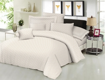 Σεντόνι Μεμονωμένο Εμπριμέ Polycotton Υπέρδιπλο 220x240εκ. Maze Beige Komvos Home 7002201-60