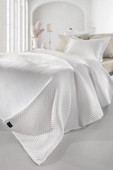 Κουβέρτα Polycotton King 245x260εκ. Lupo White Guy Laroche