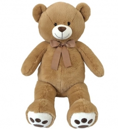 Λούτρινο Μεγάλο Αρκούδι Μπεζ-Καφέ 80εκ.ToyMarkt 79-496