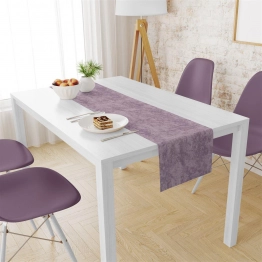 Runner Μονόχρωμο Polycotton Αλέκιαστο 40x180εκ. Panama Shadow Dark Lilac DimCol