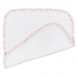 Λαβέτα Βαμβακερή 30x30εκ. Λευκή Lapyco Ροζ 15181