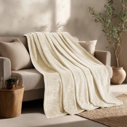 Ριχτάρι Flannel Διθέσιου 170x250εκ. Giza Ecru Melinen 20005201