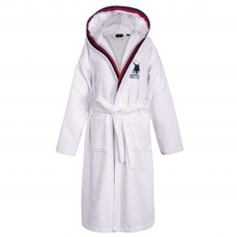 Μπουρνούζι Ενηλίκων Βαμβακερό Ζακάρ Extra Large Essential 3062 White Greenwich Polo Club