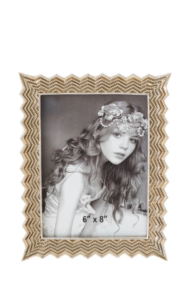 Κορνίζα Polyester Με Μπίλιες Σαμπανί 15x20εκ. Zen Collection 24.24.49879