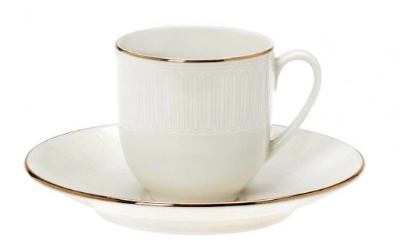 Σετ 6τμχ Φλυτζάνια Καφέ Πορσελάνης 120ml Savoi Ivory CRYSPO TRIO 03.100.17