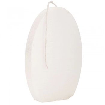 Κερί Αυγό 12x18εκ. Ρουστίκ Λευκό Περλέ iliadis 91188