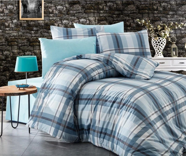 Σετ Σεντόνια 4τμχ Polycotton King 240x270εκ. Εκάβη 421 Sky Blue DimCol