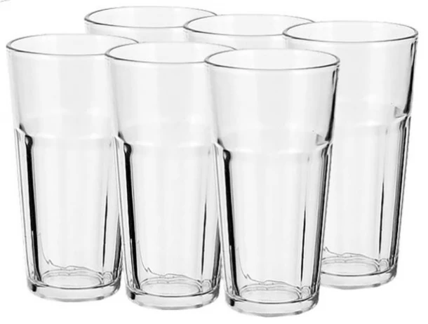 Ποτήρι Νερού Σετ 6τμχ Γυάλινο Διάφανο 300ml-7x14εκ. Homie 80-316