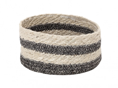 Ψωμιέρα Ψάθινη Μπεζ-Μπλε ESPIEL 19x19x8εκ. GAS106