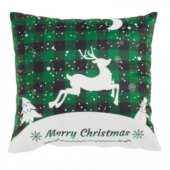 Χριστουγεννιάτικο Μαξιλάρι Polyester 45x45εκ. Christmas 0854 Green Das Home