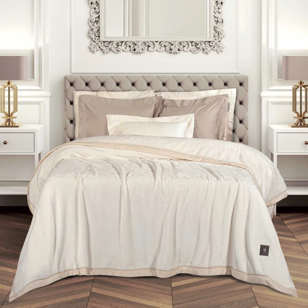 Κουβέρτα Βελουτέ Supersoft King 240x250εκ. Essential 3974 Royal White Greenwich Polo Club