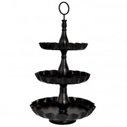 Ορντερβιέρα 3 Όροφη Αλουμινίου Μαύρη 45-35-30x73εκ. iliadis 89446