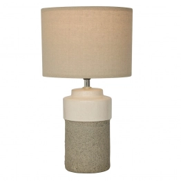 Φωτιστικό Επιτραπέζιο Κεραμικό Μπεζ ESPIEL 23x23x41,5εκ. HAP402