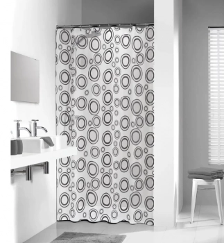 Κουρτίνα Μπάνιου Πλαστική 180x200εκ. Grey Circolo Sealskin 210781300
