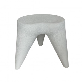 Σκαμπώ Polyresin Λευκό ESPIEL 44x50x43εκ. VOS112