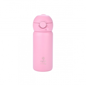 Θερμός Παιδικό Ανοξείδωτο Με Καλαμάκι Candy Pink 350ml-7x7x18εκ. Save The Aegean Estia 01-23515