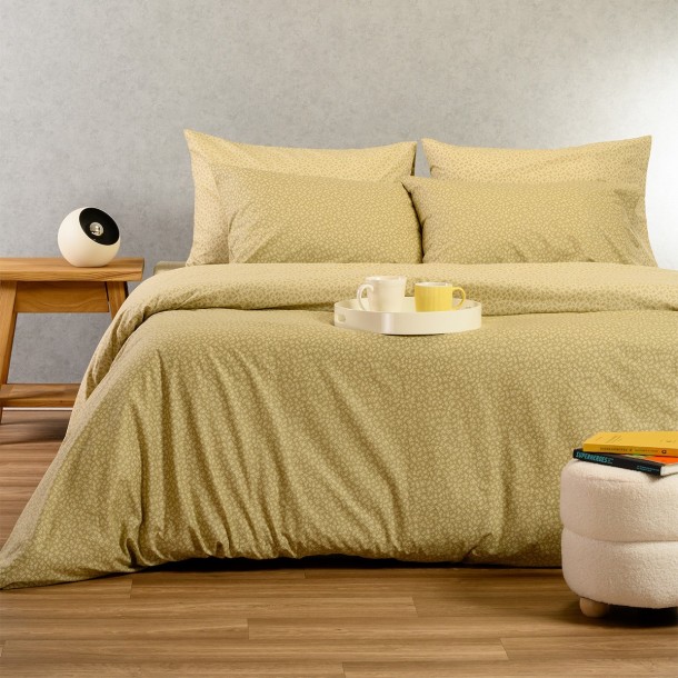 Σετ Σεντόνια Βαμβακερά King 260x270εκ. Samuele Olive-Beige Ultra Line Melinen 20005492