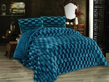 Κουβερτοπάπλωμα Fleece Υπέρδιπλο 220x240εκ. 1940 Petrol DimCol