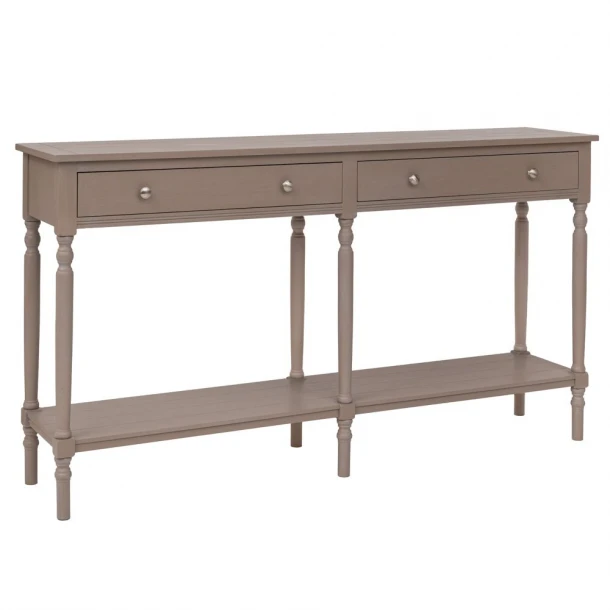 Κονσόλα Ξύλινη Σε Γκρι Χρώμα Με 2 Συρτάρια iliadis 150x33x80εκ. 92602