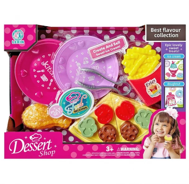 Dessert Shop Πίτσα & Πατάτες Σε Κουτί 27x4x20εκ. Toy Markt 77-1265
