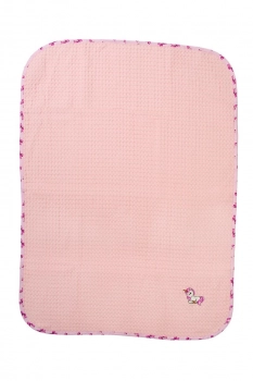 Κουβέρτα Πικέ Λίκνου 80x110εκ. Με Κέντημα Unicorn 187 Pink DimCol