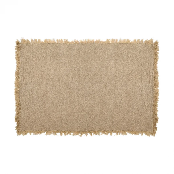 Σουπλά Με Κρόσσια Βαμβακερό Μπεζ 50x33εκ. Loom Estia 07-36102