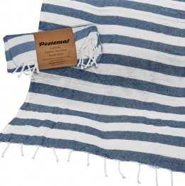 Πετσέτα Θαλάσσης Pestemal Βαμβακερή Dark Blue 90x180εκ. Summer tiempo 42-821