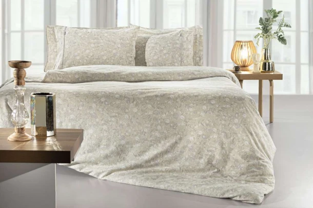 Σετ Παπλωματοθήκη Φανελένια Υπέρδιπλη 225x245εκ. Eloide Natural Guy Laroche