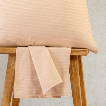 Σετ Σεντόνι Με 1 Μαξιλαροθήκη Polycotton Ημίδιπλο Με Λάστιχο 120x200+32εκ. Davide Beige Casual Line Mini Melinen 20005393