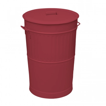 Κάδος Απορριμμάτων 100lt Matt Bordeaux Retro Pam & Go 48x68εκ. 4868-153