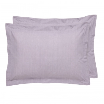 Ζεύγος Μαξιλαροθήκες Polycotton 50x70+5εκ. Oxford Casual 5449 Lilac Das Home