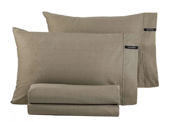 Ζεύγος Μαξιλαροθήκες Βαμβακοσατέν 50x70εκ. Minimal Wenge Guy Laroche