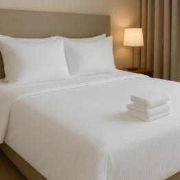 Παπλωματοθήκη 165x245εκ. Polycotton 50% Βαμβάκι-50% Polyester TC 220 Σατέν Ρίγα Λευκή 242420004444