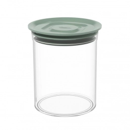 Βάζο Αποθήκευσης Πλαστικό 1lt-Φ12,4x14,5εκ. Pin Up L051-18 Green Biesse Max Home