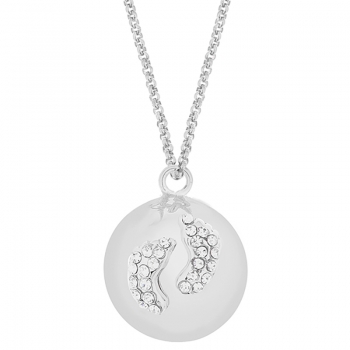 Μενταγιόν Επάργυρο Babybell Glowing Πατουσάκια Silver Proud Mama PM-616