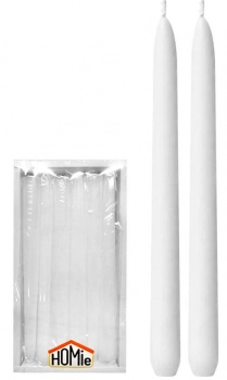 Σετ 12τμχ Κερί Λευκό 2x20εκ. Homie 37-10