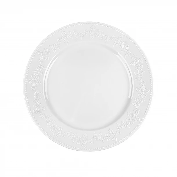 Πιατέλα Στρογγυλή Πορσελάνης Λευκή Kea Oriana Ferelli 31εκ. PRPW350004