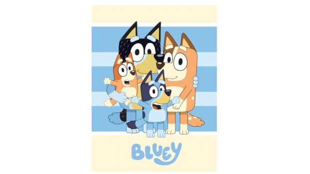 Κουβέρτα Κούνιας Fleece 100x140εκ. BBC Studios Bluey 55 Blue Digital Print DimCol
