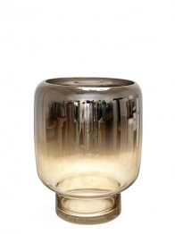 Βάζο Χειροποίητο Φυσητό Γυαλί Καφέ-Ασημί 23x30εκ. Zen Collection 25.43.52109