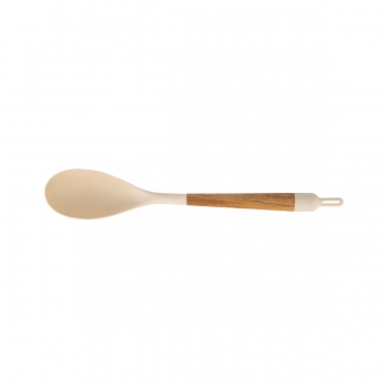 Κουτάλα Ραγκού Ξύλινη-Σιλικόνης Ivory 6,5x6,5x38,5εκ. Allure Estia 01-24888