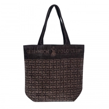 Τσάντα Θαλάσσης Βαμβακερή 55x40εκ. Essential 4004 Καφέ Greenwich Polo Club