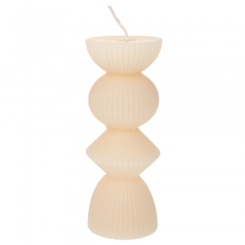 Κερί Χειροποίητο Αρωματικό Κολώνα Κρεμ 5x14εκ. iliadis 91604